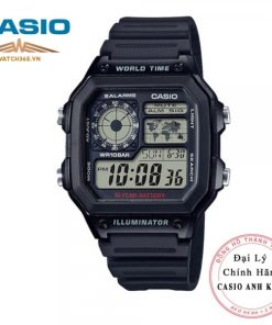CASIO AE-1200WH-1AVDF - NAM - KÍNH NHỰA - DÂY NHỰA - PIN - SIZE 42MM - MÁY NHẬT