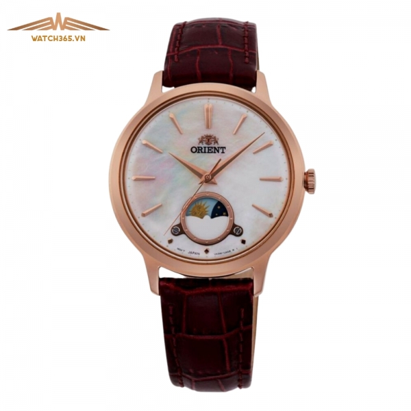 ORIENT SUN AND MOON RA-KB0002A10B - NỮ - KÍNH KHOÁNG - DÂY DA - PIN - SIZE 34MM - MÁY NHẬT