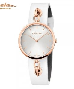 CALVIN KLEIN KBM236L6 - NỮ - KÍNH KHOÁNG - DÂY DA - PIN - SIZE 34MM - MÁY THỤY SỸ