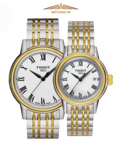 TISSOT CARSON QUARTZ T085.410.22.013.00 & T085.210.22.013.00 - ĐỒNG HỒ ĐÔI - KÍNH SAPPHIRE - DÂY KIM LOẠI - PIN - SIZE 40&29 MM - MÁY THỤY SỸ