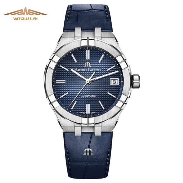 MAURICE LACROIX AI6007-SS001-430-1 - NAM - KÍNH SAPPHIRE - DÂY DA - AUTOMATIC - SIZE 39MM - MÁY THỤY SỸ