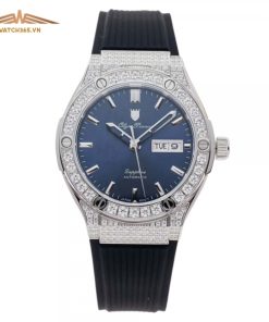 OLYM PIANUS OP990-45ADDGS-GL-X CLASSIC FUSION - NAM - KÍNH SAPPHIRE - DÂY CAO SU - AUTOMATIC - SIZE 42MM - MÁY NHẬT