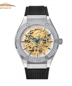 OLYM PIANUS OP990-45.24ADGS-GL-T CLASSIC FUSION - NAM - KÍNH SAPPHIRE - DÂY CAO SU - AUTOMATIC - SIZE 42MM - MÁY NHẬT
