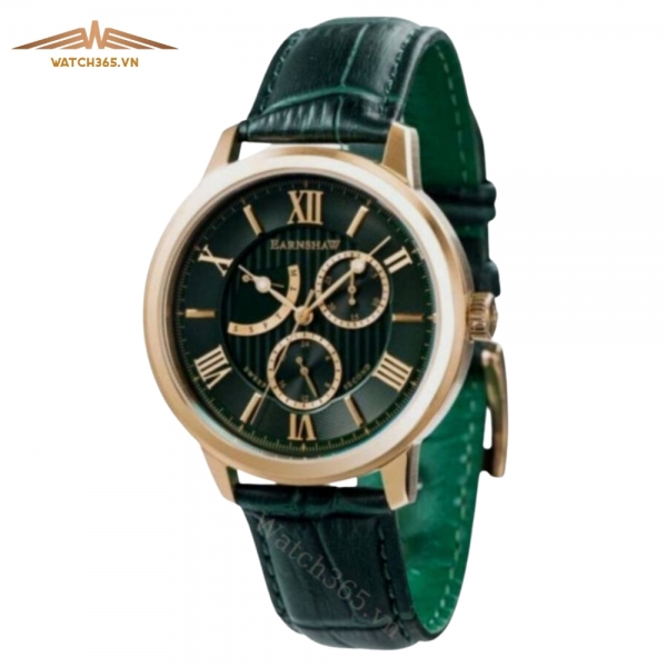 THOMAS EARNSHAW CORNWALL MULTI FUNCTION ES-8060-02 - NAM - KÍNH KHOÁNG - DÂY DA - PIN - SIZE 42MM - MÁY ANH QUỐC