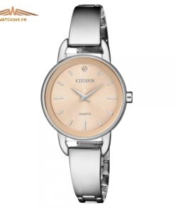 CITIZEN EZ6370-56X - NỮ - KÍNH KHOÁNG - DÂY KIM LOẠI - PIN - SIZE 26MM - MÁY NHẬT