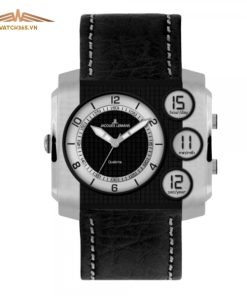 JACQUES LEMANS MADRID ANALOG 1-1780A - NAM - KÍNH KHOÁNG - DÂY DA - PIN - SIZE 46MM - MÁY ÁO