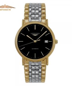 LONGINES PRESENCE BLACKGOLD L4.921.2.52.7 - NAM - KÍNH SAPPHIRE - DÂY KIM LOẠI - AUTOMATIC - SIZE 38.5MM - MÁY THỤY SỸ