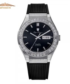 OLYM PIANUS OP990-45ADGS-GL-D CLASSIC FUSION - NAM - KÍNH SAPPHIRE - DÂY CAO SU - AUTOMATIC - SIZE 42MM - MÁY NHẬT