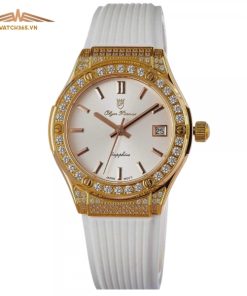 OLYM PIANUS OP990-45DDLK-GL-T - NỮ - KÍNH SAPPHIRE - DÂY CAO SU - PIN - SIZE 34MM - MÁY NHẬT