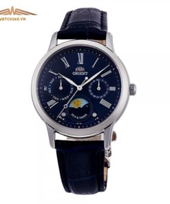 ORIENT SUN AND MOON RA-KA0004L00B - NỮ - KÍNH SAPPHIRE - DÂY DA - PIN - SIZE 35MM - MÁY NHẬT