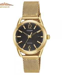 CITIZEN FE6082-59E - NỮ - KÍNH KHOÁNG - DÂY KIM LOẠI - ECO DRIVE - SIZE 34MM - MÁY NHẬT
