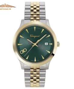 SALVATORE FERRAGAMO SFCV00219 - NAM - KÍNH SAPPHIRE - DÂY KIM LOẠI - PIN - SIZE 40MM - MÁY ITALIA