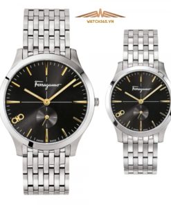 SALVATORE FERRAGAMO SFDF01019 & SFDE01219 - ĐỒNG HỒ ĐÔI - KÍNH SAPPHIRE - DÂY KIM LOẠI - PIN - SIZE 40&35MM - MÁY ITALIA