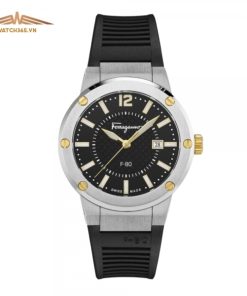 SALVATORE FERRAGAMO F-80 SFHY00120 - NAM - KÍNH SAPPHIRE - DÂY CAO SU - PIN - SIZE 44MM - MÁY ITALIA