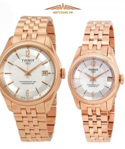 TISSOT BALLADE FULLROSE T108.408.33.037.00 & T108.208.33.117.00 - ĐỒNG HỒ ĐÔI - KÍNH SAPPHIRE - DÂY KIM LOẠI - AUTOMATIC - SIZE 39&32 MM - MÁY THỤY SỸ