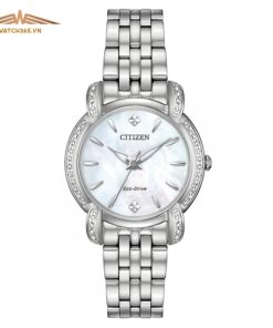 CITIZEN EM0690-50D - NỮ - KÍNH SAPPHIRE - DÂY KIM LOẠI - ECO DRIVE - SIZE 30MM - MÁY NHẬT