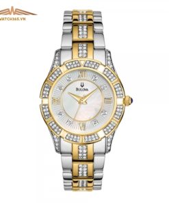 BULOVA CRYSTAL COLLECTION 98L135 - NỮ - KÍNH KHOÁNG - DÂY KIM LOẠI - PIN - SIZE 31MM - MÁY THỤY SỸ