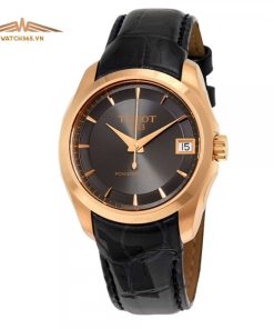 TISSOT COUTURIER LADY T035.207.36.061.00 - NỮ - KÍNH SAPPHIRE - DÂY DA - AUTOMATIC - SIZE 32MM - MÁY THỤY SỸ