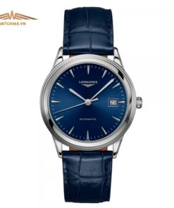 LONGINES FLAGSHIP L4.974.4.92.2 - NAM - KÍNH SAPPHIRE - DÂY DA - AUTOMATIC - SIZE 38.5MM - MÁY THỤY SỸ