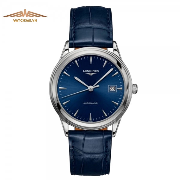 LONGINES FLAGSHIP L4.974.4.92.2 - NAM - KÍNH SAPPHIRE - DÂY DA - AUTOMATIC - SIZE 38.5MM - MÁY THỤY SỸ