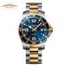 LONGINES HYDRO CONQUEST DEMI BLUE L3.742.3.96.7 - NAM - KÍNH SAPPHIRE - DÂY KIM LOẠI - AUTOMATIC - SIZE 41MM - MÁY THỤY SỸ
