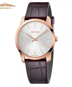 CALVIN KLEIN K2G226G6 - NAM - KÍNH KHOÁNG - DÂY DA - PIN - SIZE 37MM - MÁY THỤY SỸ