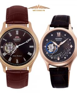 ORIENT CABALLERO FAG00001T0 & RA-AG0017Y10B - ĐỒNG HỒ ĐÔI - KÍNH KHOÁNG - DÂY DA - AUTOMATIC - SIZE 42.5&35.6 MM - MÁY NHẬT