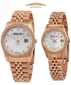 MATHEY TISSOT MATHEY III QUARTZ CRYSTAL H709RQI & D709RQI - ĐỒNG HỒ ĐÔI - KÍNH KHOÁNG - DÂY KIM LOẠI - PIN - SIZE 42&26MM - MÁY THỤY SỸ