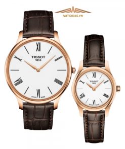 TISSOT TRADITION T063.409.36.018.00 & T063.209.36.038.00 - ĐỒNG HỒ ĐÔI - KÍNH SAPPHIRE - DÂY DA - PIN - SIZE 39&31 MM - MÁY THỤY SỸ