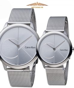 CALVIN KLEIN MINIMAL K3M2112Z & K3M2212Z - ĐỒNG HỒ ĐÔI - KÍNH KHOÁNG - DÂY KIM LOẠI - PIN - SIZE 40&35 MM - MÁY THUỴ SỸ