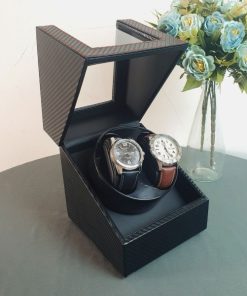 HỘP ĐỒNG HỒ TÍCH CÓT 2 XOAY - 2 CHẾ ĐỘ - DA NỈ CACBON CAO CẤP