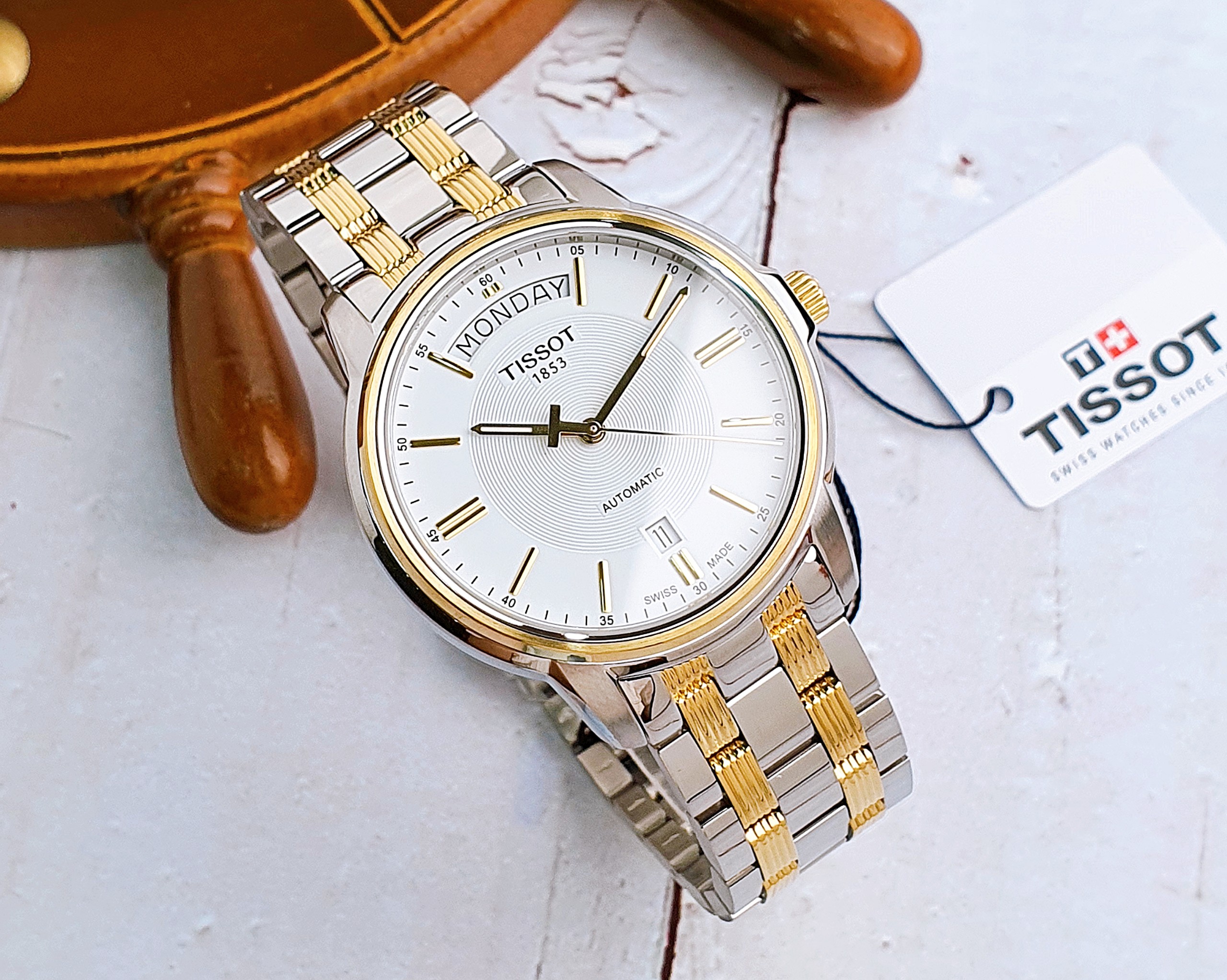 TISSOT AUTOMATIC III DAY DATE T065.930.22.031.00 - NAM - KÍNH SAPPHIRE - DÂY KIM LOẠI - AUTOMATIC - SIZE 39MM - MÁY THỤY SỸ - Ảnh 6