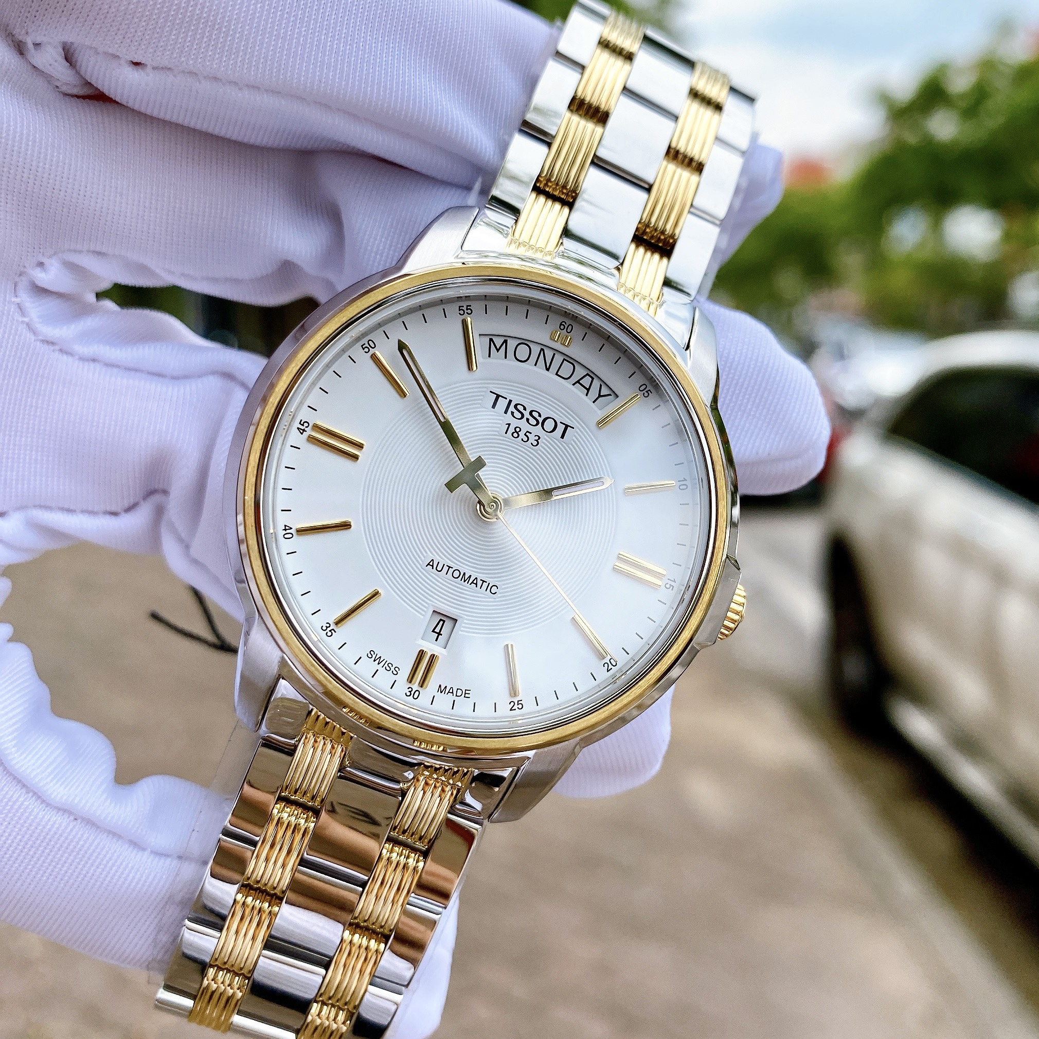 TISSOT AUTOMATIC III DAY DATE T065.930.22.031.00 - NAM - KÍNH SAPPHIRE - DÂY KIM LOẠI - AUTOMATIC - SIZE 39MM - MÁY THỤY SỸ - Ảnh 7