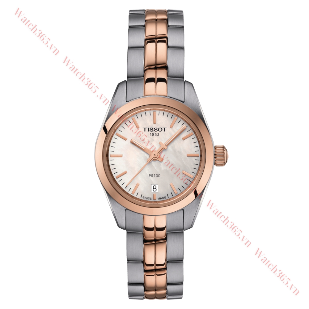 TISSOT PR 100 T101.010.22.111.01 - NỮ - KÍNH SAPPHIRE - DÂY KIM LOẠI - PIN - SIZE 25MM - MÁY THỤY SỸ
