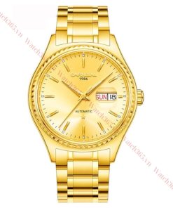 CARNIVAL 8889G - NAM - KÍNH SAPPHIRE - DÂY KIM LOẠI - AUTOMATIC - SIZE 40MM - MÁY THỤY SỸ