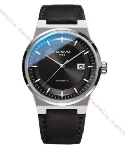 CARNIVAL LUXURY 8092G-VT-DD-D - NAM - KÍNH SAPPHIRE - DÂY DA - AUTOMATIC - SIZE 42MM - MÁY THỤY SỸ