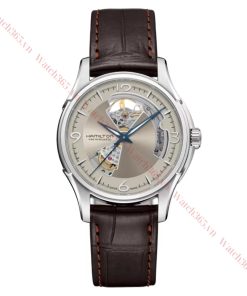 HAMILTON JAZZMASTER OPEN HEART H32565521 - NAM - KÍNH SAPPHIRE - DÂY DA - AUTOMATIC - SIZE 40MM - MÁY THỤY SỸ