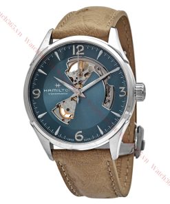 HAMILTON JAZZMASTER OPEN HEART H32705842 - NAM - KÍNH SAPPHIRE - DÂY DA - AUTOMATIC - SIZE 42MM - MÁY THỤY SỸ