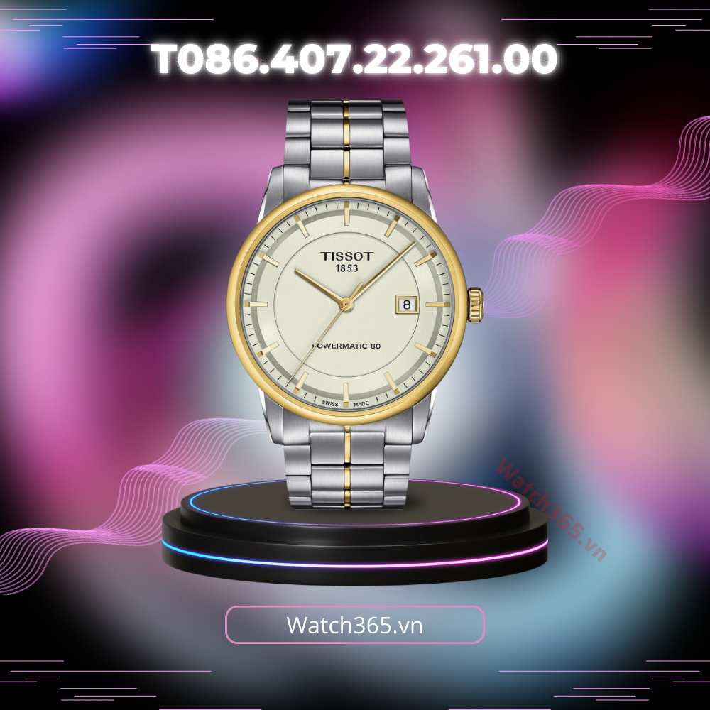 TISSOT LUXURY T086.407.22.261.00 - NAM - KÍNH SAPPHIRE - DÂY KIM LOẠI - AUTOMATIC - SIZE 41MM - MÁY THỤY SỸ