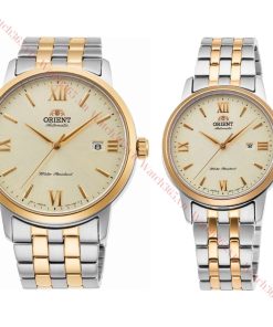 ORIENT CONTEMPORARY RA-AC0F08G10B & RA-NR2001G10B - ĐỒNG HỒ ĐÔI - KÍNH SAPPHIRE - DÂY KIM LOẠI - AUTOMATIC - SIZE 41.6&32 MM - MÁY NHẬT