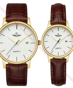 SRWATCH TIMEPIECE SG1055.4602TE & SL1055.4602TE - ĐỒNG HỒ ĐÔI - KÍNH SAPPHIRE - DÂY DA - PIN - SIZE 39&30MM - MÁY NHẬT