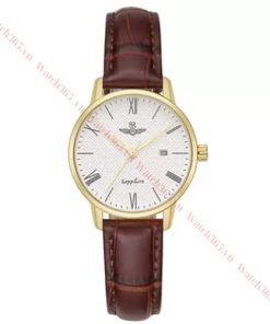 SRWATCH TIMEPIECE SL1054.4602TE - NỮ - KÍNH SAPPHIRE - DÂY DA - PIN - SIZE 30MM - MÁY NHẬT