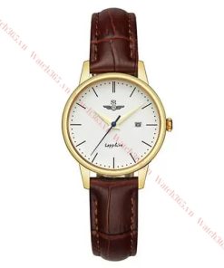 SRWATCH TIMEPIECE SL1055.4602TE - NỮ - KÍNH SAPPHIRE - DÂY DA - PIN - SIZE 30MM - MÁY NHẬT