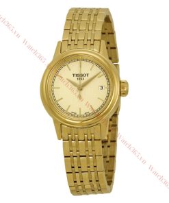 TISSOT CARSON T085.210.33.021.00 - NỮ - KÍNH SAPPHIRE - DÂY KIM LOẠI - PIN - SIZE 28.5MM - MÁY THỤY SỸ