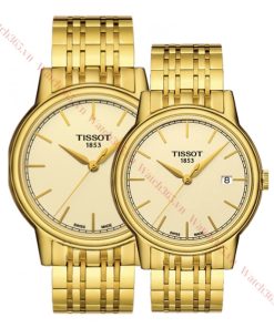 TISSOT CARSON T085.410.33.021.00 & T085.210.33.021.00 - ĐỒNG HỒ ĐÔI - KÍNH SAPPHIRE - DÂY KIM LOẠI - PIN - SIZE 40&28.5MM - MÁY THỤY SỸ