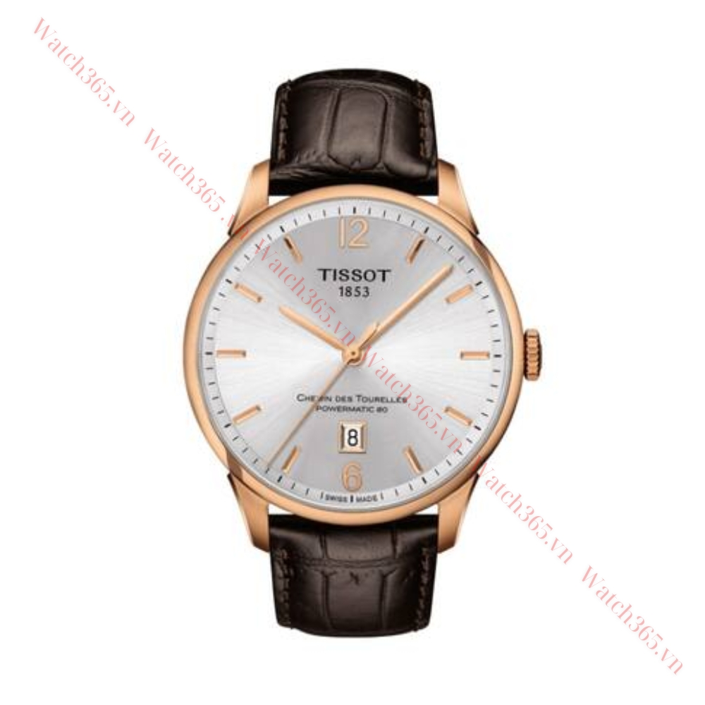 TISSOT CHEMIN DES TOURELLES T099.407.36.037.00 - NAM - KÍNH SAPPHIRE - DÂY DA - AUTOMATIC - SIZE 42MM - MÁY THỤY SỸ