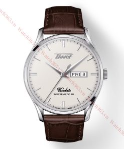 TISSOT HERITAGE VISODATE T118.430.16.271.00 - NAM - KÍNH SAPPHIRE - DÂY DA - AUTOMATIC - SIZE 42MM - MÁY THỤY SỸ