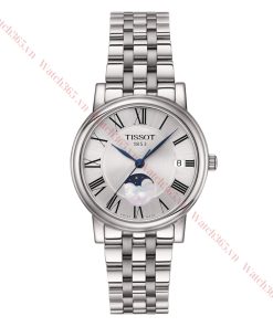 TISSOT CARSON PREMIUM LADY MOONPHASE T122.223.11.033.00 - NỮ - KÍNH SAPPHIRE - DÂY KIM LOẠI - PIN - SIZE 32MM - MÁY THỤY SỸ