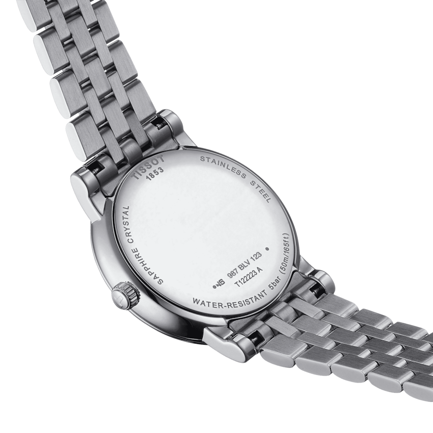 TISSOT CARSON PREMIUM LADY MOONPHASE T122.223.11.033.00 - NỮ - KÍNH SAPPHIRE - DÂY KIM LOẠI - PIN - SIZE 32MM - MÁY THỤY SỸ - Ảnh 5