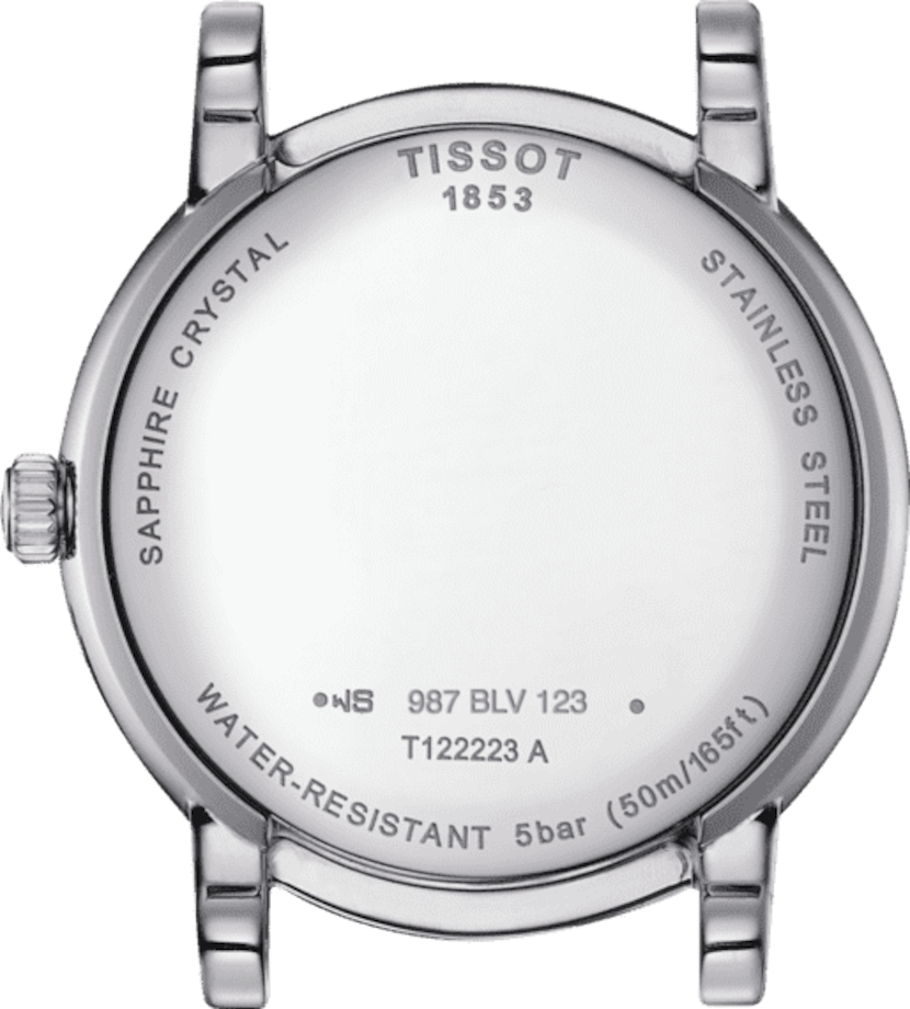 TISSOT CARSON PREMIUM LADY MOONPHASE T122.223.11.033.00 - NỮ - KÍNH SAPPHIRE - DÂY KIM LOẠI - PIN - SIZE 32MM - MÁY THỤY SỸ - Ảnh 3